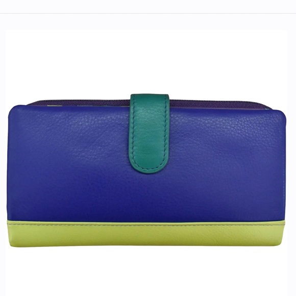 ili New York Wallet Cool Tropics Leather - Picture 1 of 4